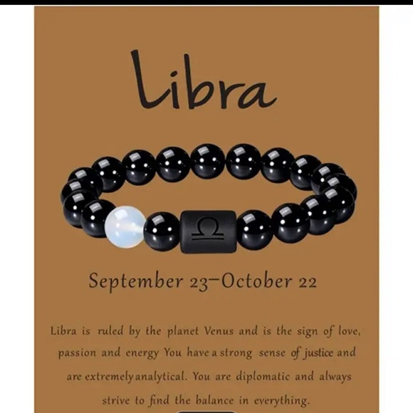 Jewelry - Black onyx stone zodiac bracelet